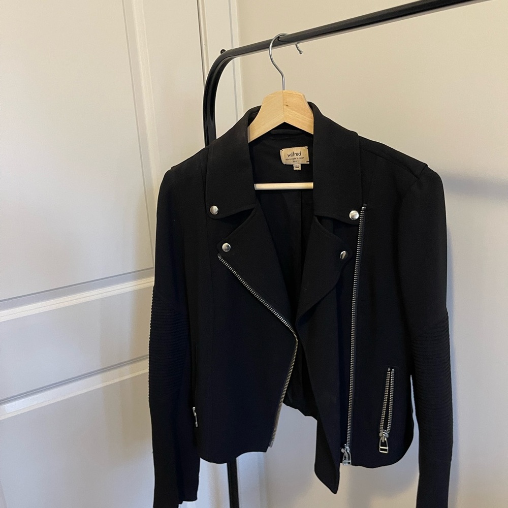 Wilfred Black Leather Jacket